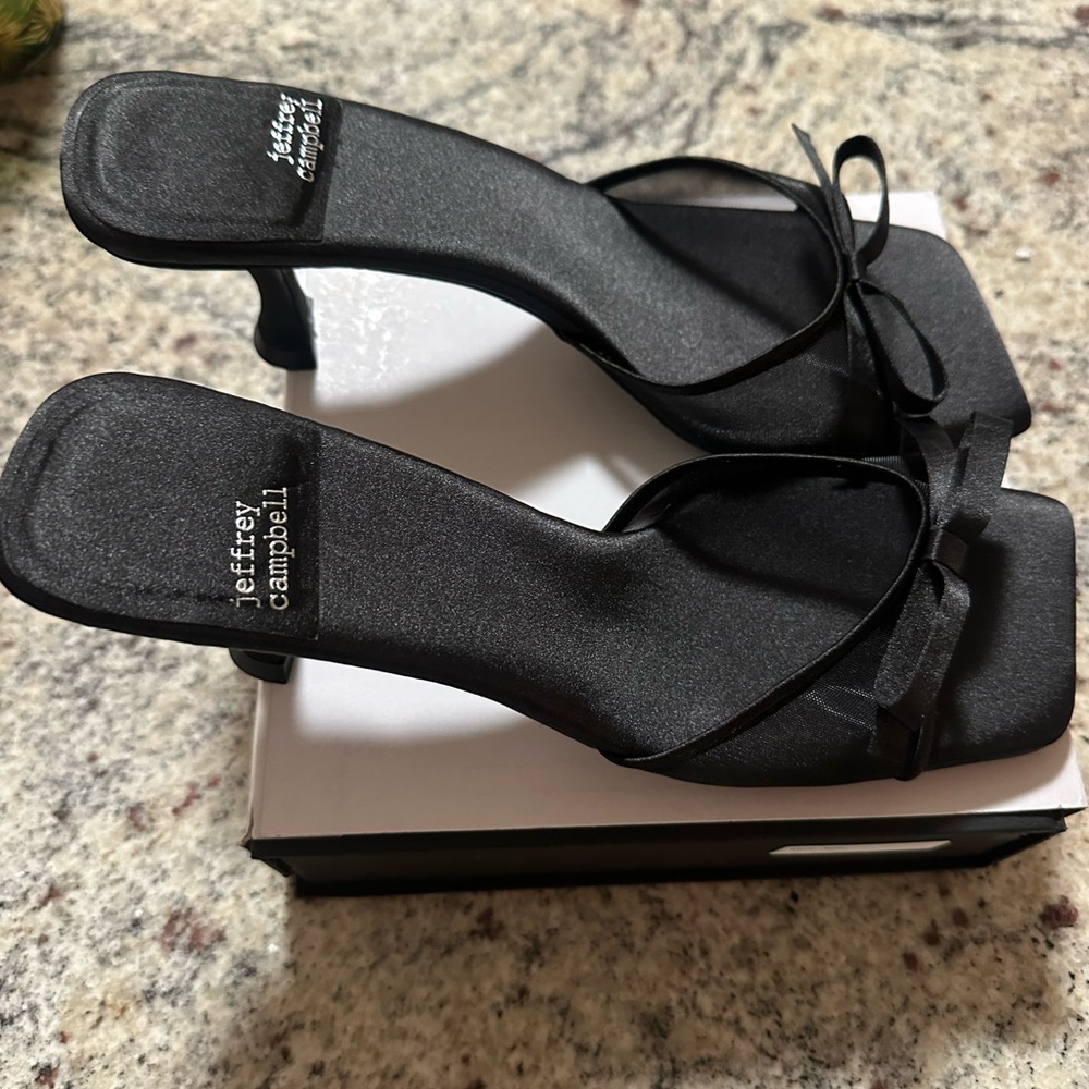 Jeffrey Campbell Black Mesh Kitten Heels - Picture 3 of 5